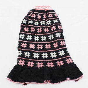 Kyeese Dog Black Snowflake Patterned Turtleneck Dog Sweater 2XL